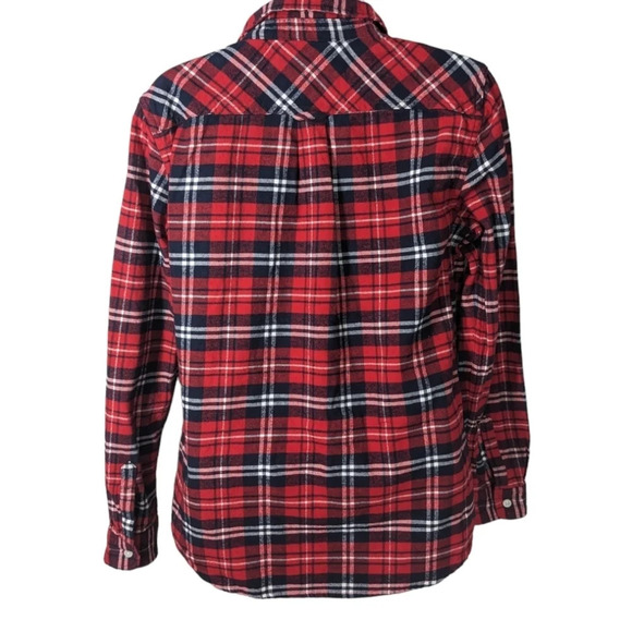Weatherproof Vintage Plaid Flannel Button Down Shirt Lumberjack Red/Blue - Picture 5 of 7
